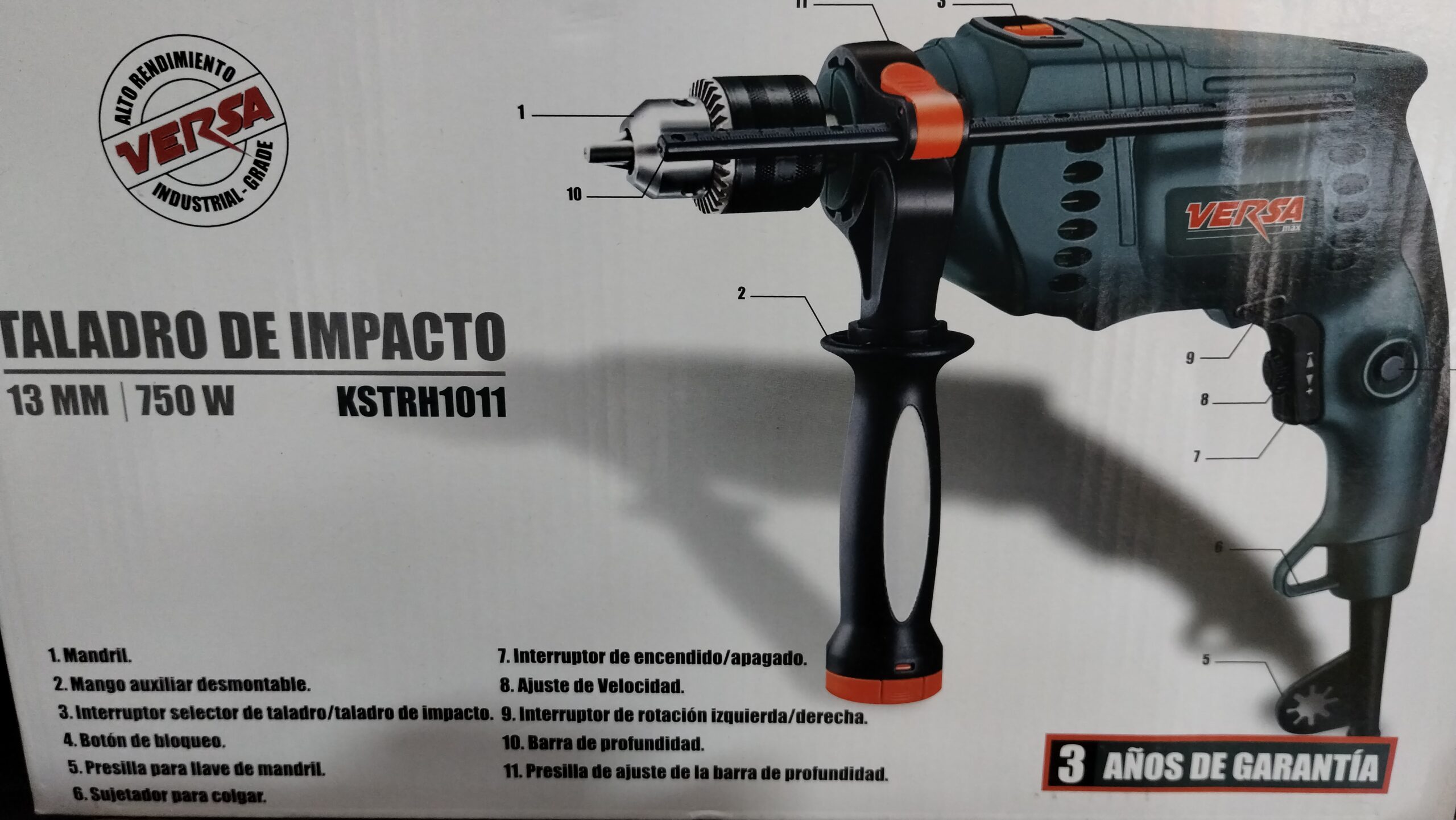 Taladro de impacto 13mm 750w